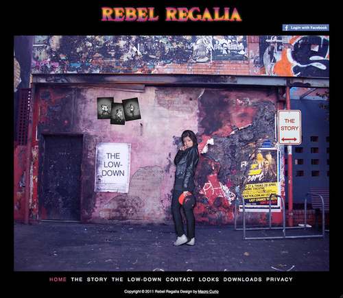 Rebel Regalia Home Web Design