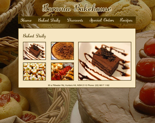 Boronia Bakehouse Web Design