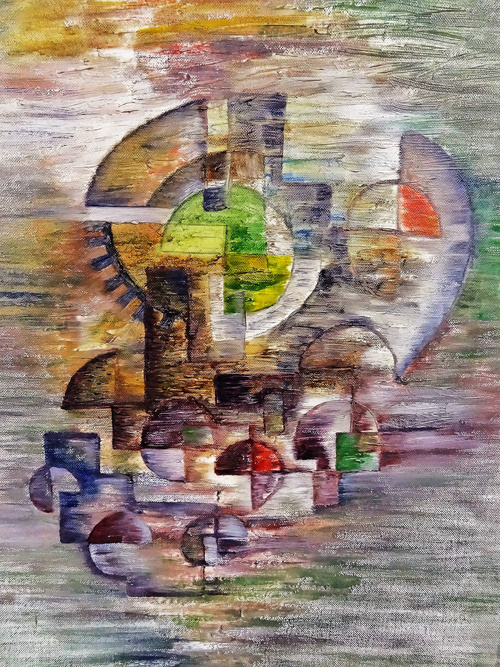 Art And Spirituality: “In The Shower #3”; Oil On Canvas, 20x16 Inches. 26/05/11