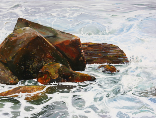 Steady As A Rock. Acrylic On Linen 90x120cm