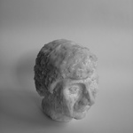 Wax Head, 2009. Plaster, Wax