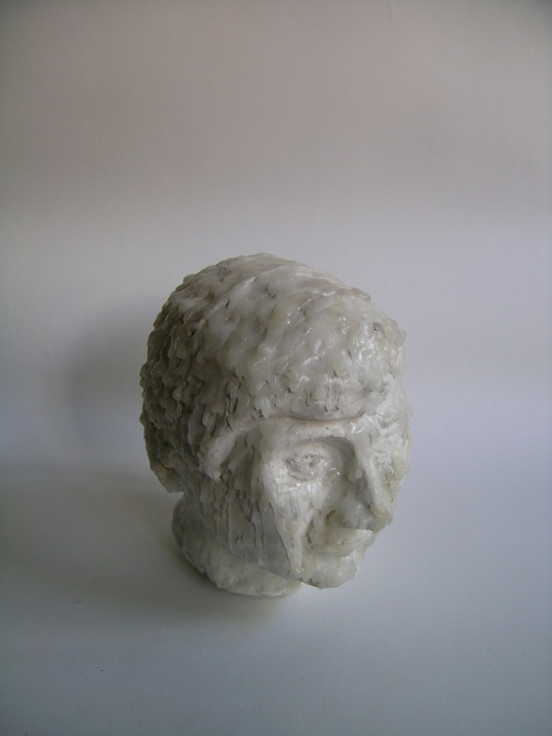 Wax Head, 2009. Plaster, Wax