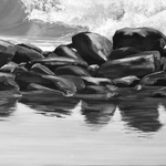 Reflect.  Acrylic On Linen. 75x100cm
