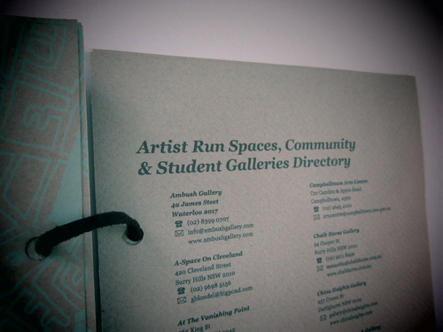 Artist Run Spaces, Community And Student Galleries Directory