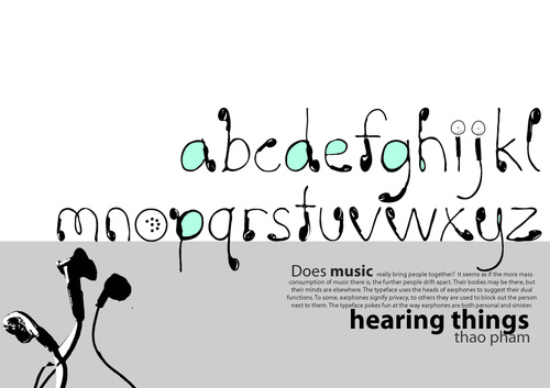 'Hearing Things': Typeface