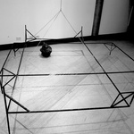 'Blueprint', 2011, Approx 180x180x120 Cm, Steel, Chain, String.