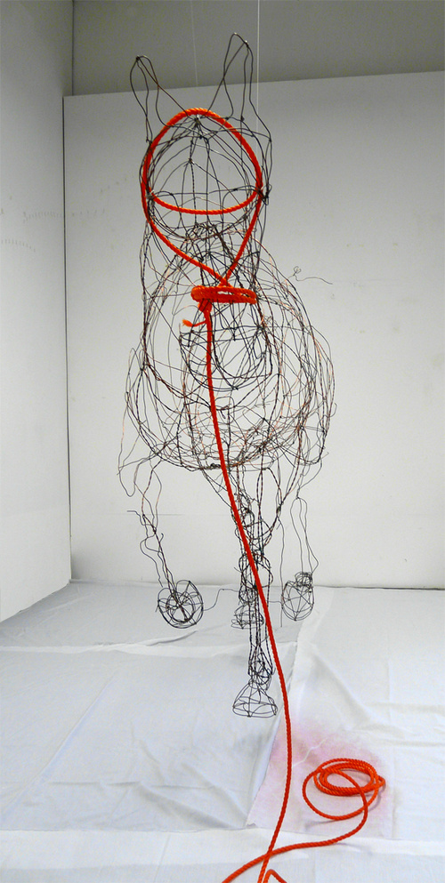 'Untitled (Memory)', 2010, 160 X 180 X 60 Cm, Copper Wire And Rope.