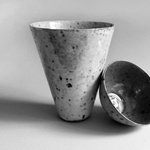 Coloured Slip Vase And Bowl