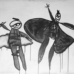 Batman And Robin, Acrylic On Canvas 91cm X 122cm