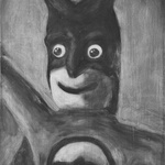 Batman, Oil On Canvas 45cm X 61cm
