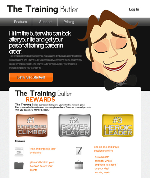 The Training Butler Website (A Work In Progress)