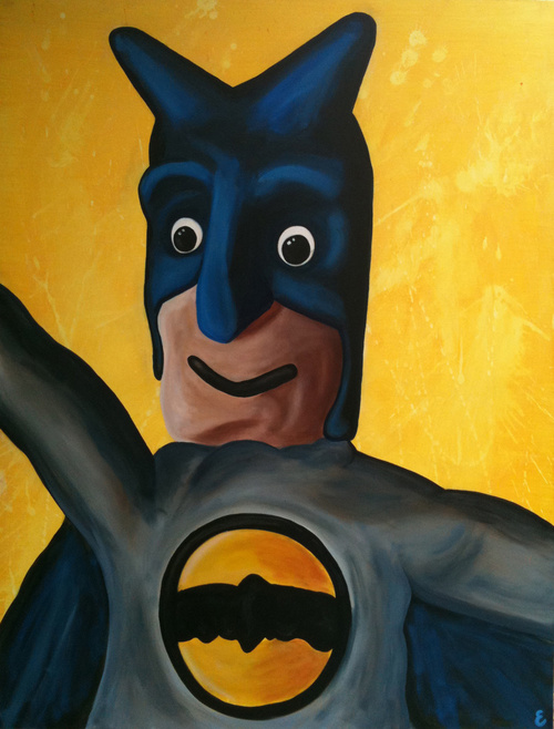 Batman, Oil On Canvas 91cm X 122cm