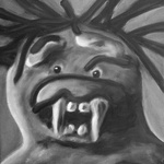 Swamp Monster, Oil On Canvas 20cm X 30cm