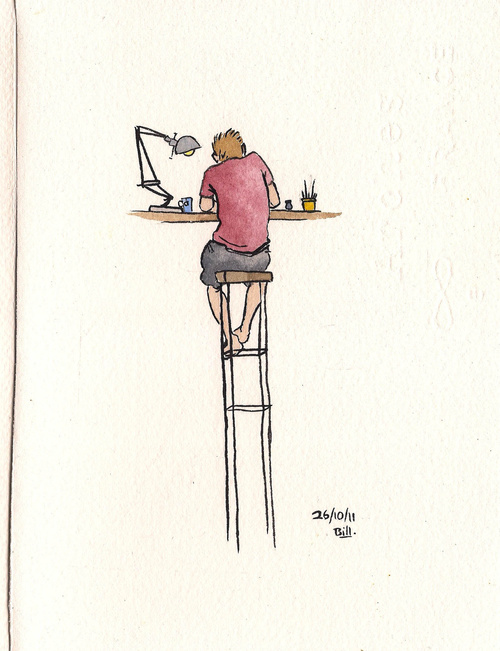 Tall Stool Sketching.