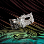 Masquerade Silver Brooch And Poster Design