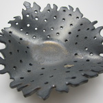 Small Plate 5; Porcelain; Black Oxide; 15x15x5cm; 2011