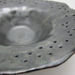 Small Plate 6; Clay; Black Oxide; 12x12x5cm ; 2011