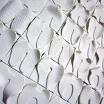 Forgiving And Forgiven I (Close Up); Southern Ice Porcelain, Unglazed; 70 Pieces On 82x64cm Frame; 2011