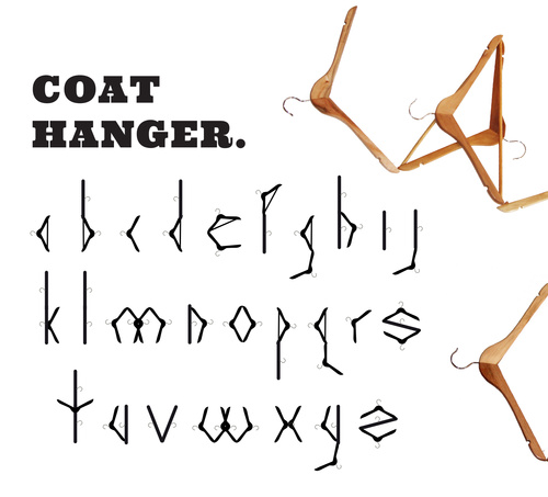 Coat Hanger Experimental Typography 