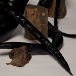 'Serpentinus Co Op' 2012 (Detail); Fabric, Polyester Wadding, Thread, Found Wood, Paperbark.
