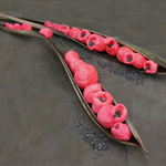 'Porous Crew' 2012; Palm Fronds, Fabric, Polyester Wadding, Thread, Marble Stones.