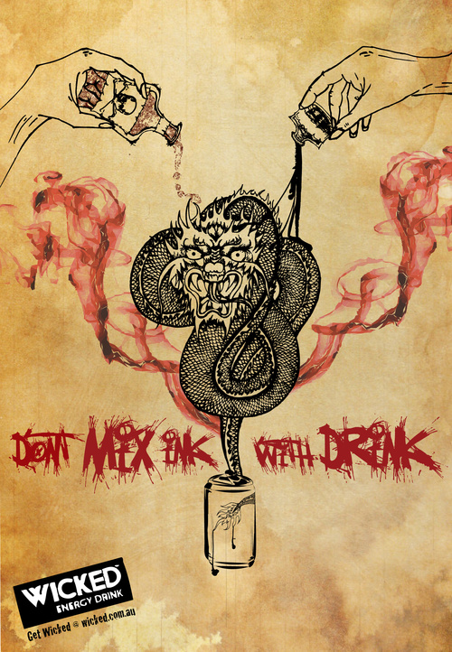'Wicked' Energy Drink Billboard Ad