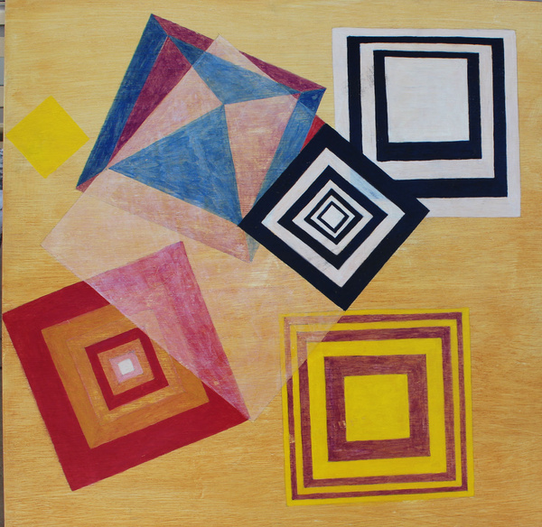 Square Dance, Egg Tempera On Plywood, 610x610cm