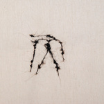 Untitled, 2013, Series Ii From Vii, Wife Of Collatinus   Desire Of Tarquinius ,Human Hair On Calico, 38cm X 36 Cm.