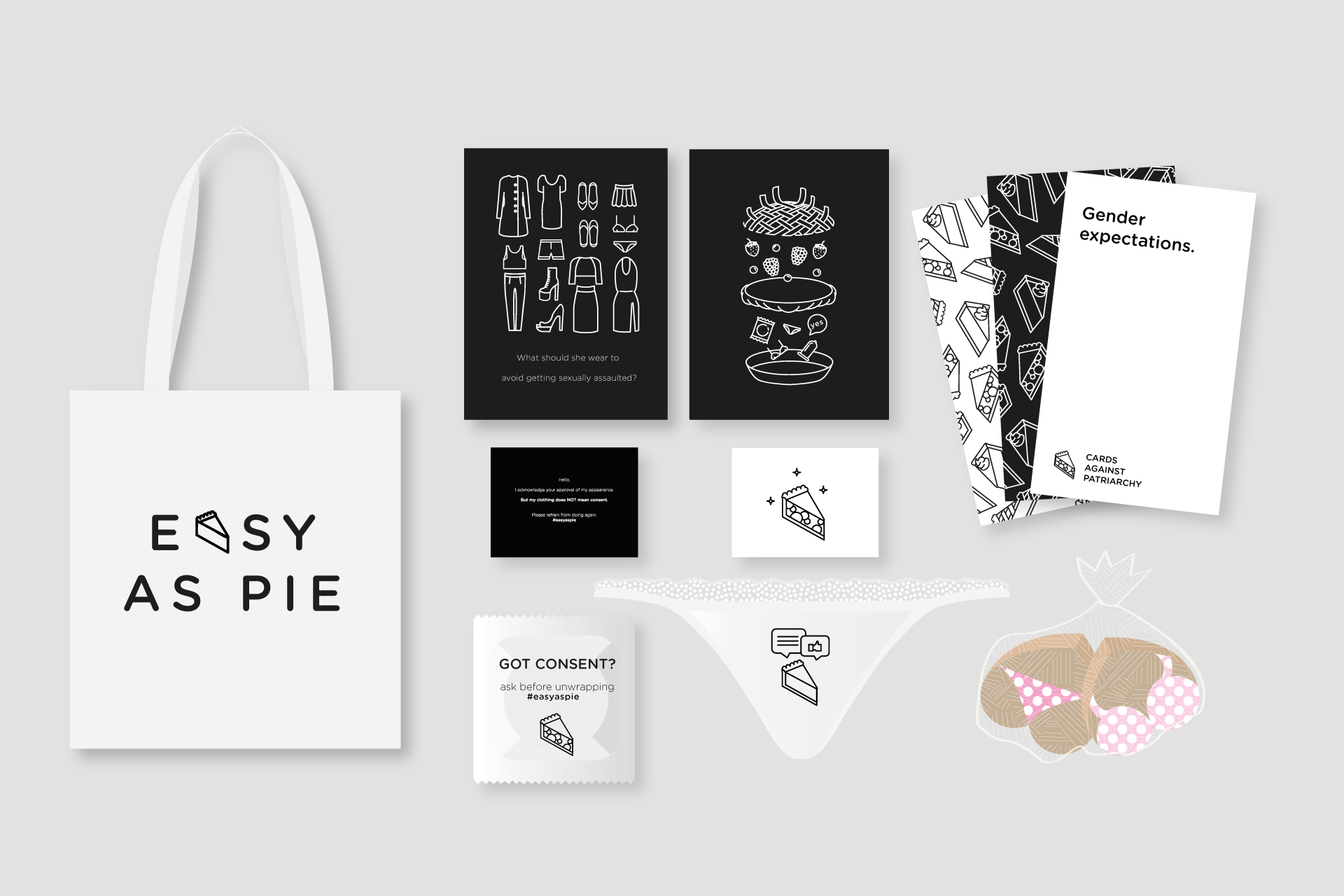 'Easy as Pie' Gift bag contents