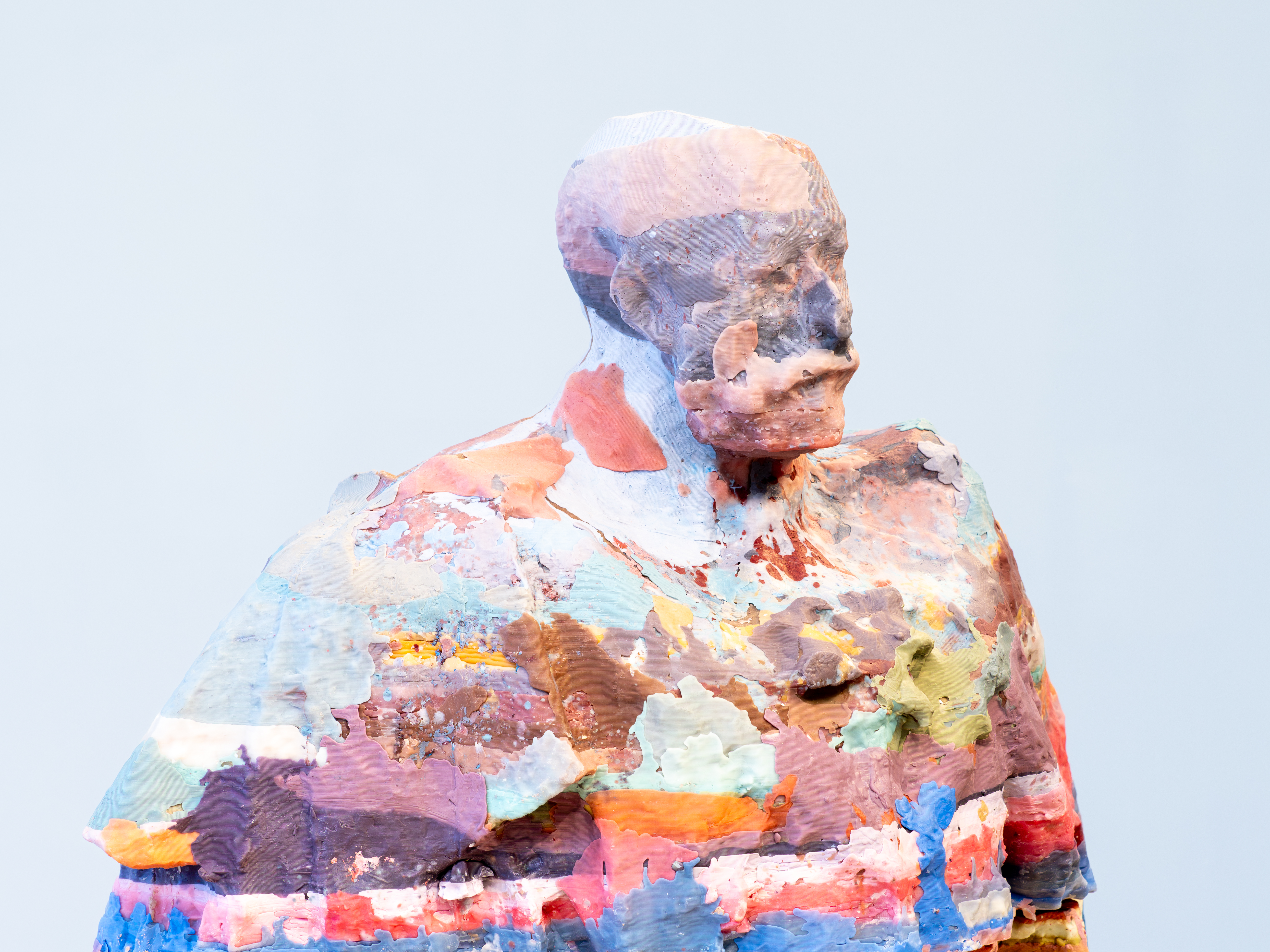 'Haunted Hobart: Bengaluru, India', 2023. Wax mixed with oil paint. Photography by Richard Trang. Image courtesy of the artist.