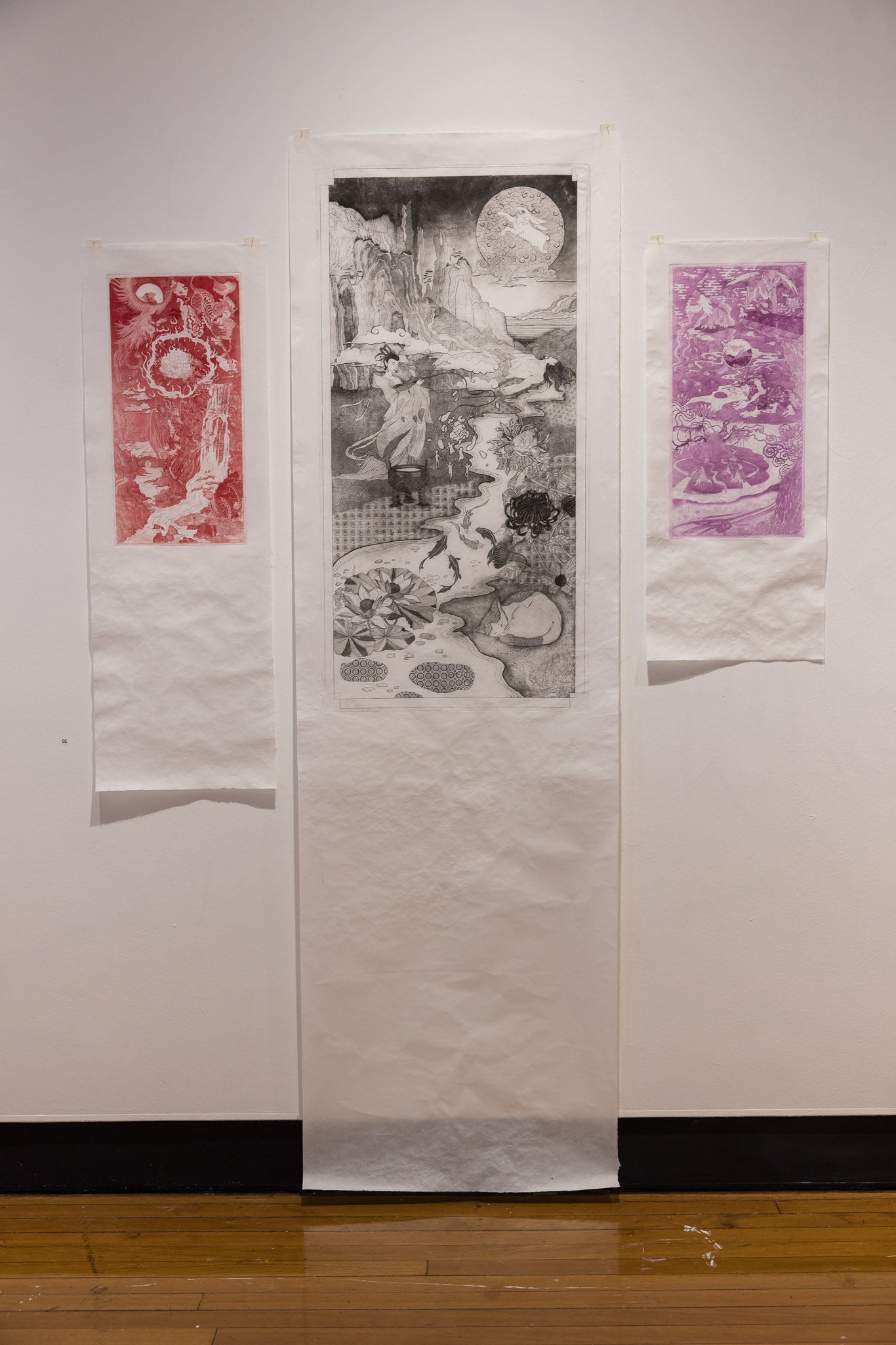 'Mythica-huàn', 2024. Etching, aquatint on xuan paper