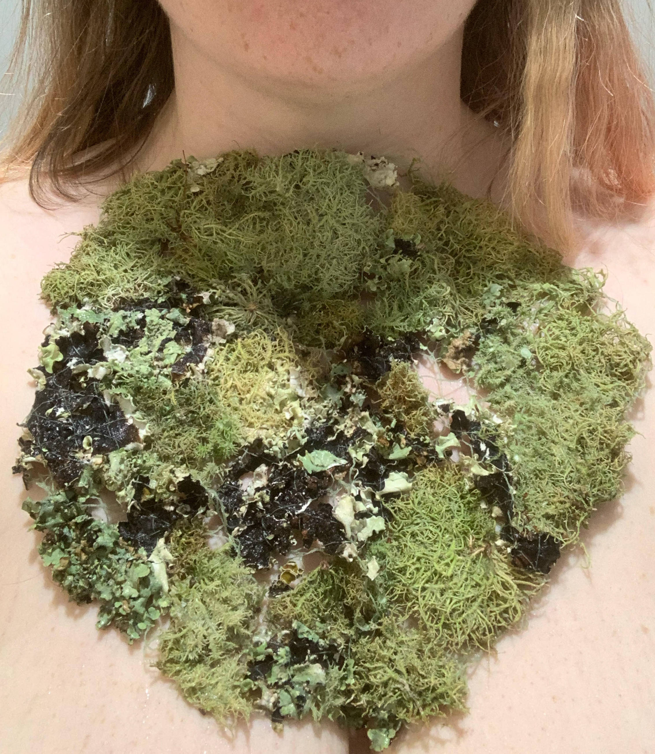 'Lichen PPE', 2022. Lichen, thread