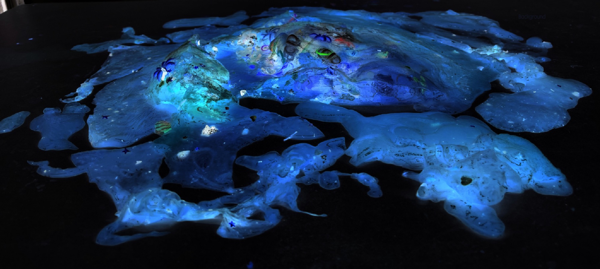 'Human brain x ocean trash', 2024. Marine protection