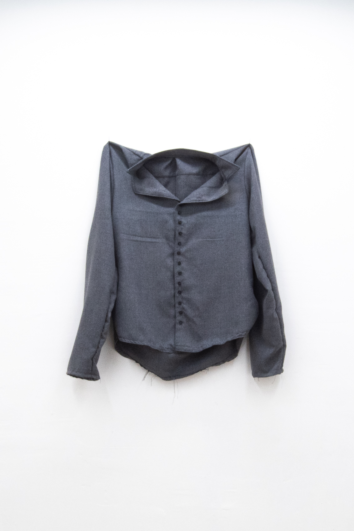 'Shirt', 2024. Polyester, cotton, plastic buttons
