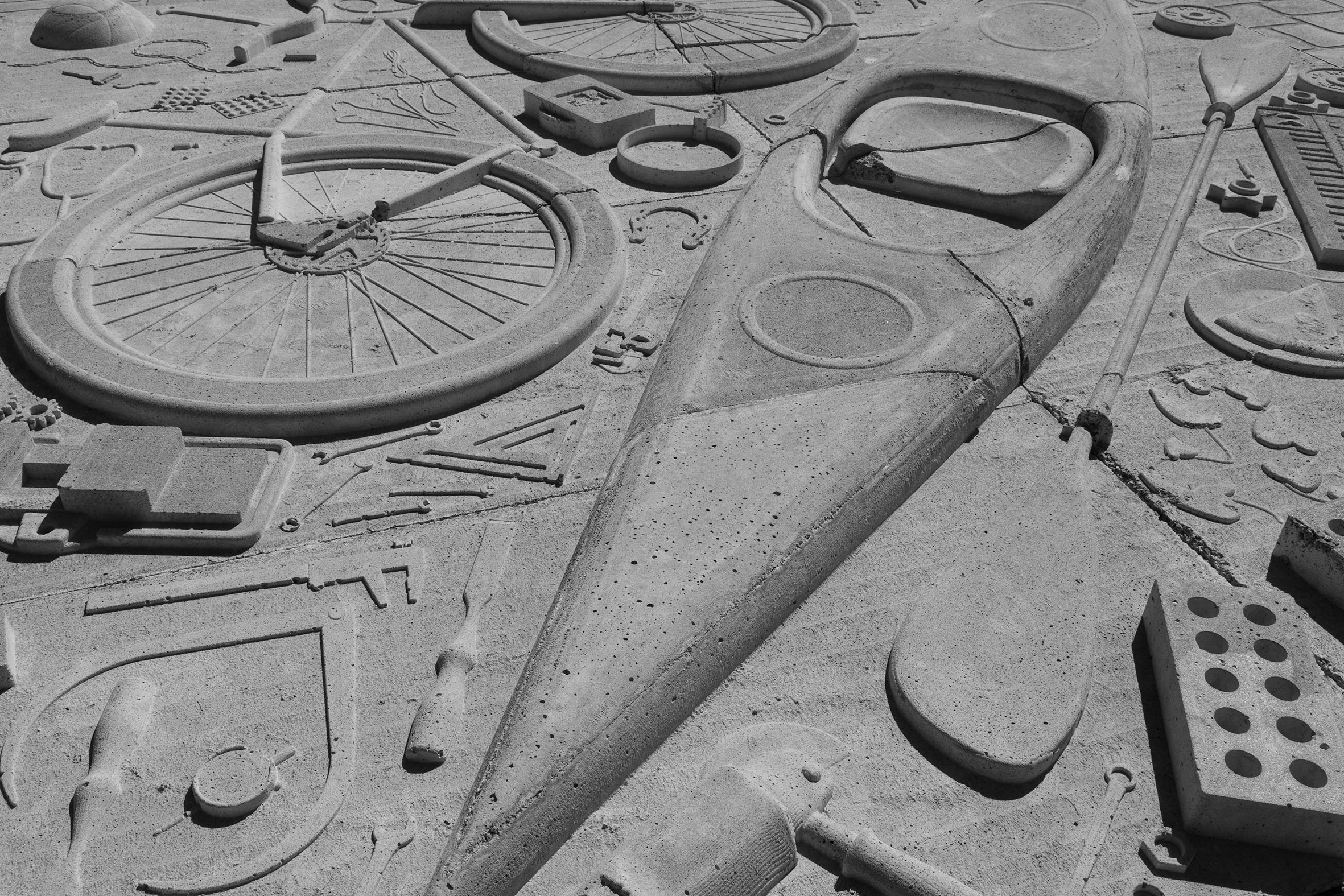 'A World Where You Wouldn't Have to Leave', 2024. Concrete, steel