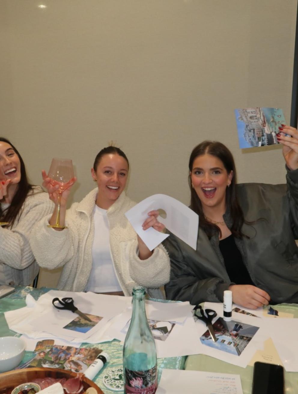 Friends Enjoying the Wear Your Memories Workshop