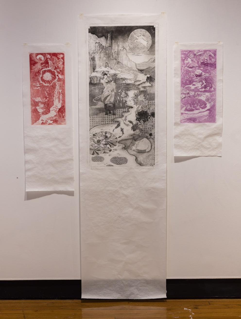 'Mythica-huàn', 2024. Etching, aquatint on xuan paper