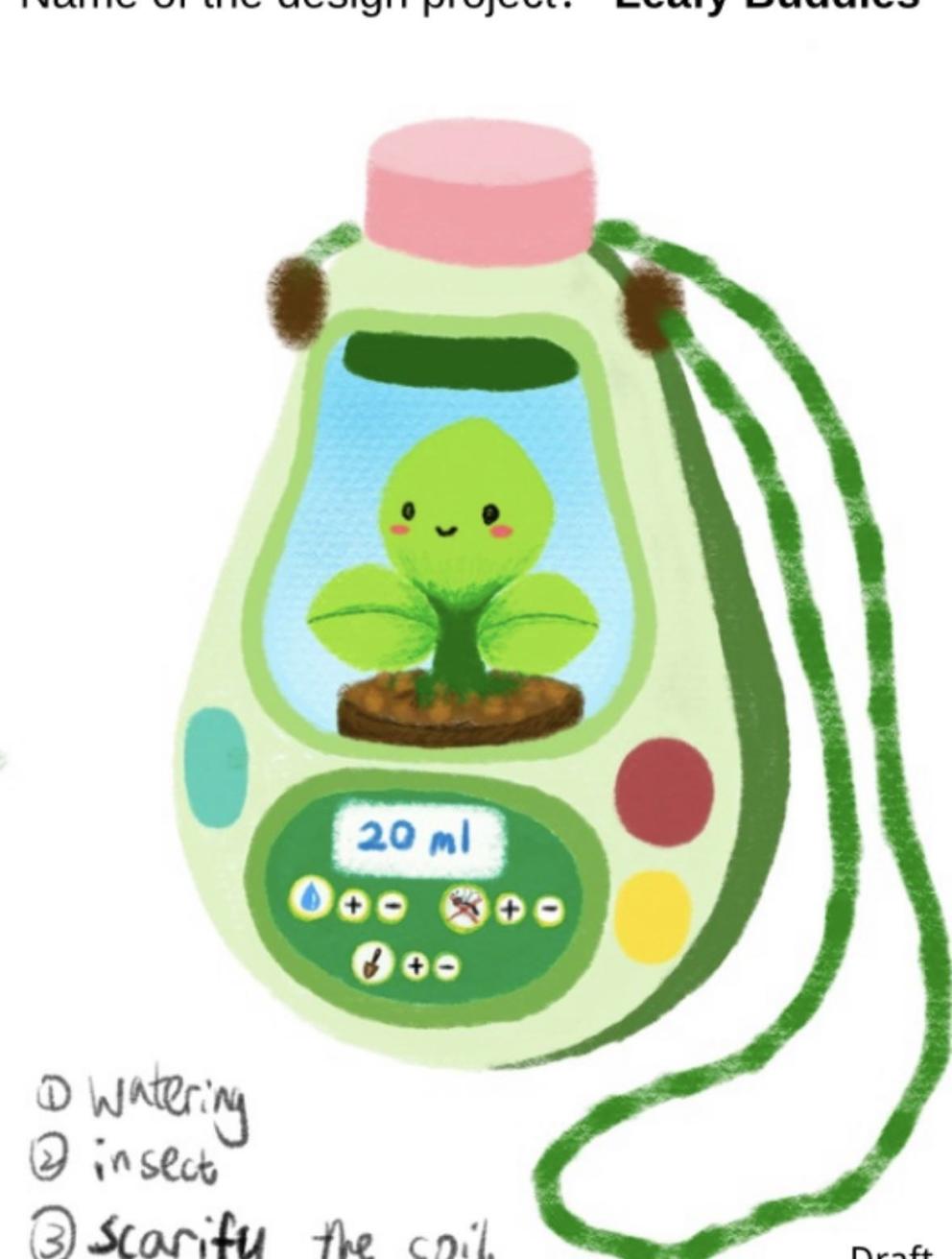 'Leafy Buddies-Draft', 2024. Procreate