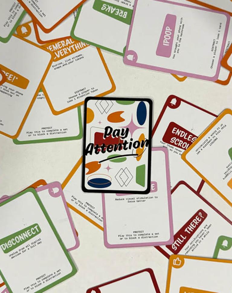 'Pay Attention', 2024. Silk card