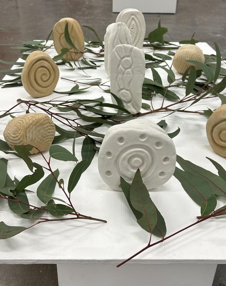 'CONNECTING TO COUNTRY - EMPTY COOLAMONS', 2024. Ceramics