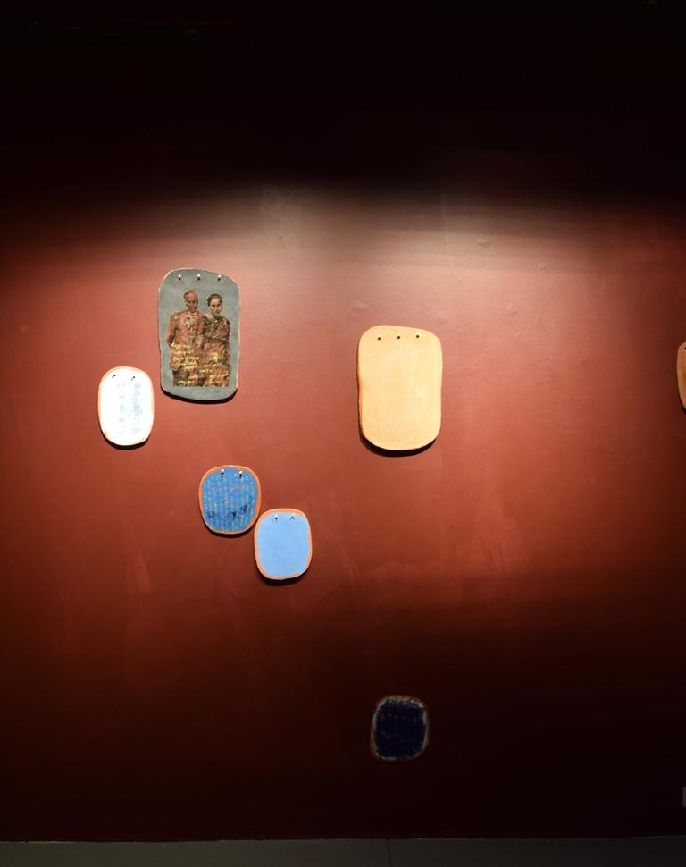 'Cu-Vun-Tar', 2024. Cobalt Glaze on Terracotta