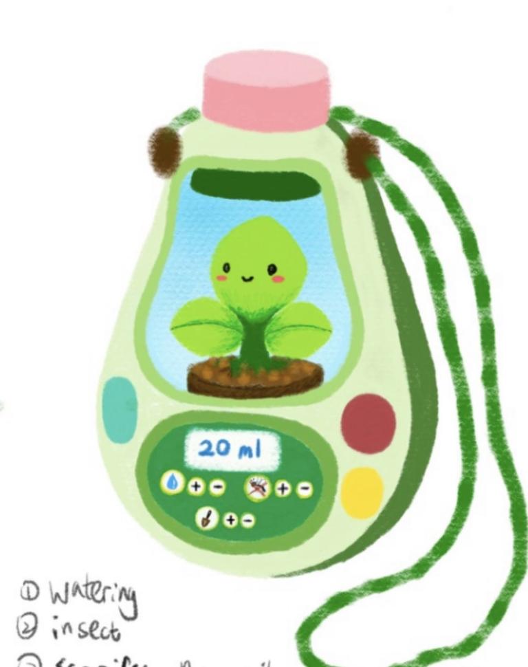 'Leafy Buddies-Draft', 2024. Procreate