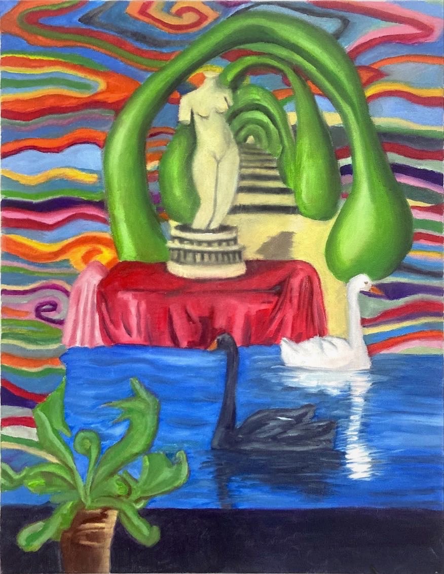 'The Lake', 2025. Oil on canvas