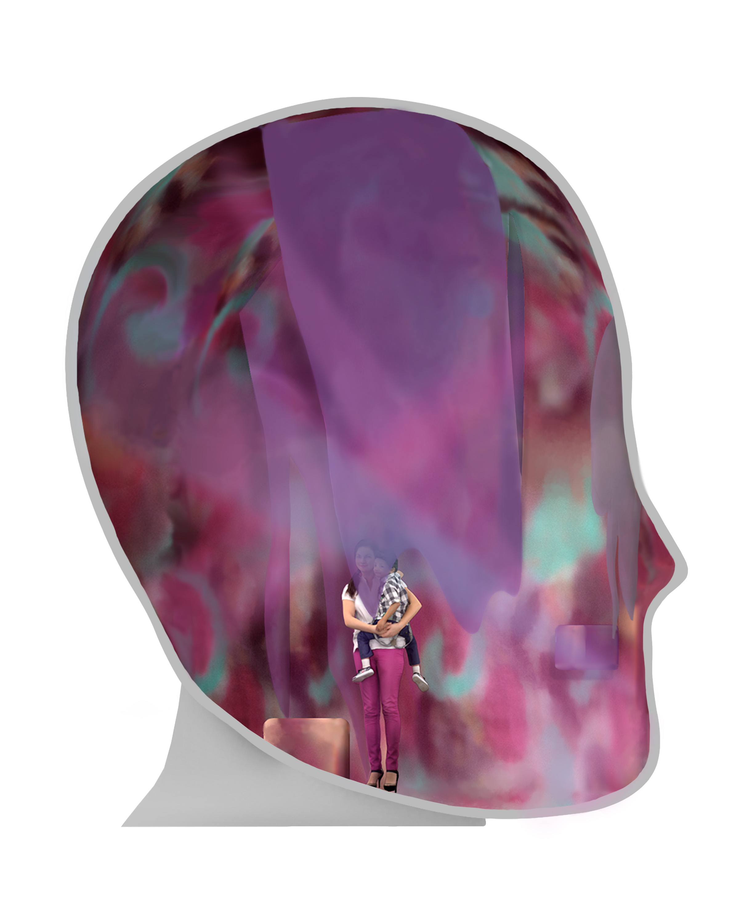'Felt Noise', 2025. Digital render using vectorworks and photoshop
