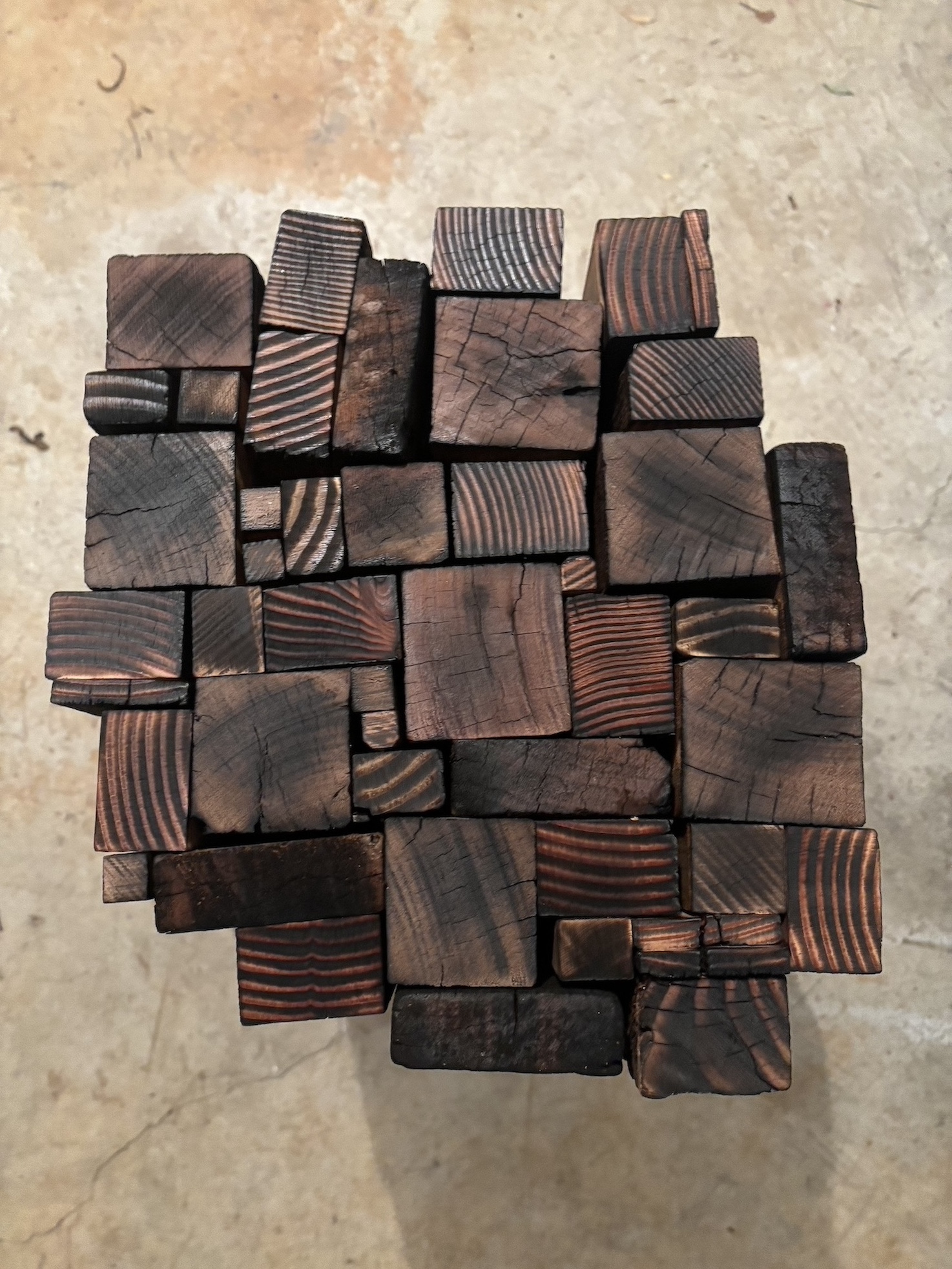 'Stored Carbon Remains Stored', 2024. Reclaimed timber