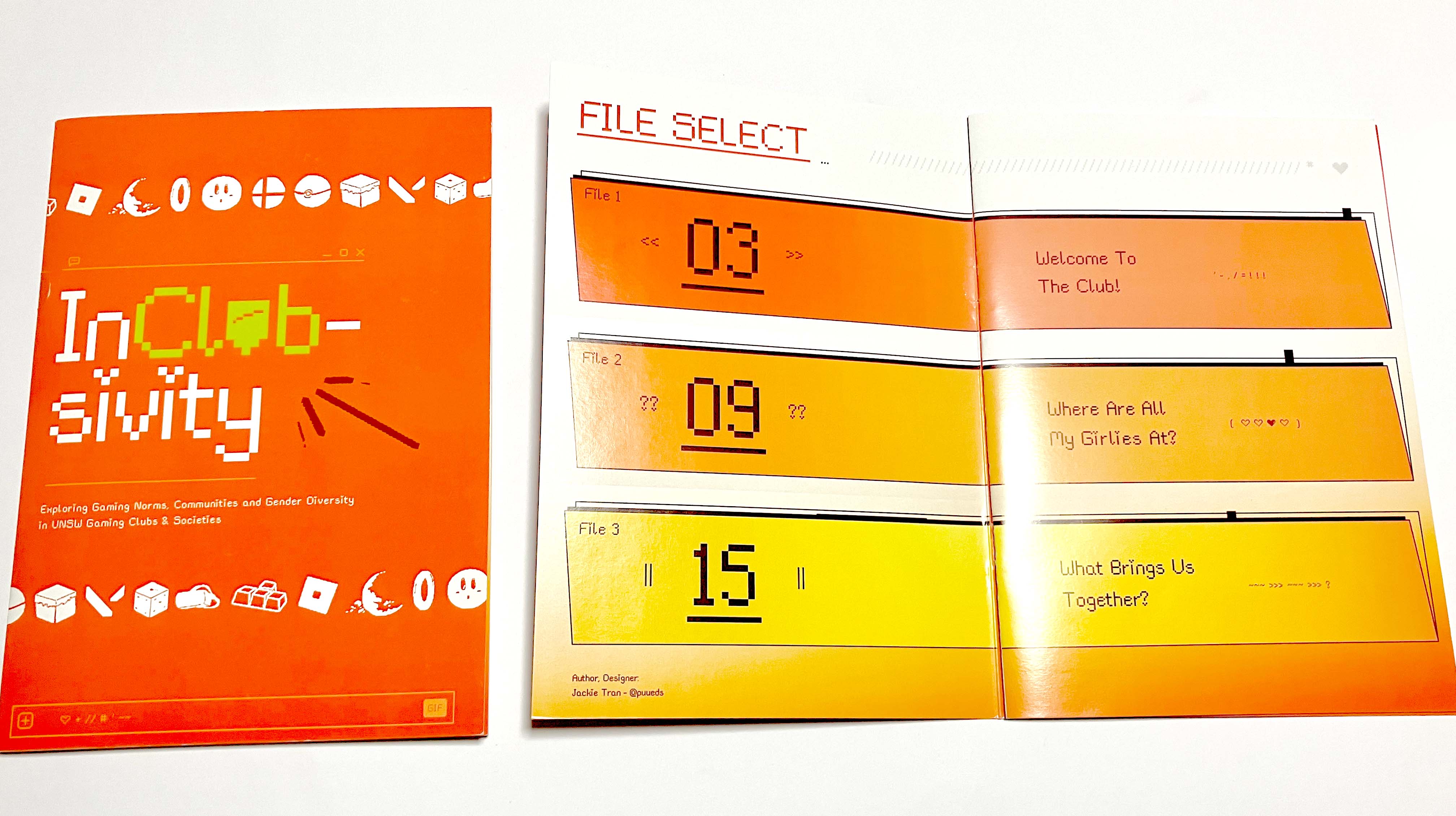 'InClub-sivity Zine Cover & File Select', 2025. Visual zine