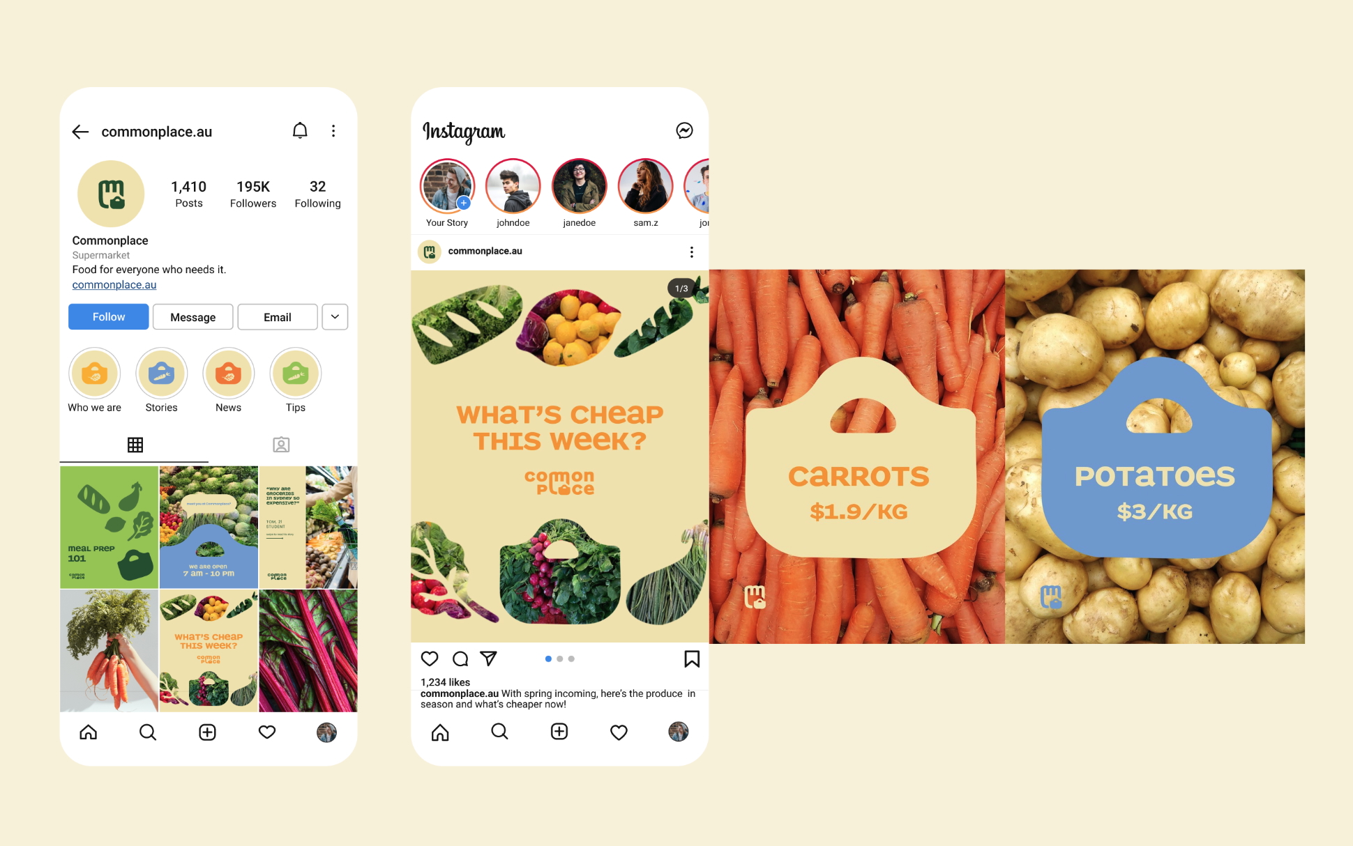 'Social media feed and posts', 2025. Digital design, digital mockup