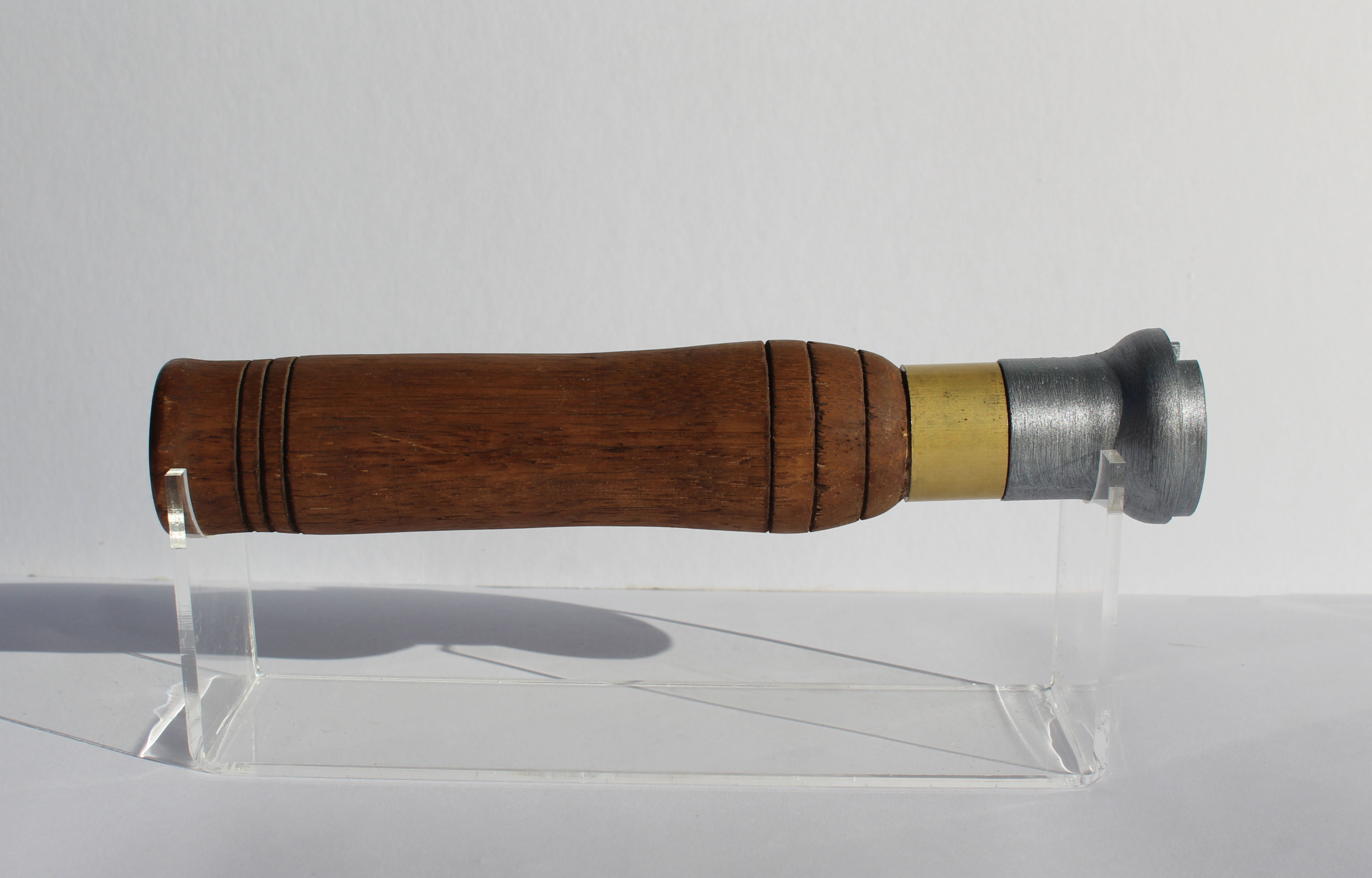 'Women Made', 2025. Glacial oak, PLA, brass, acrylic stand