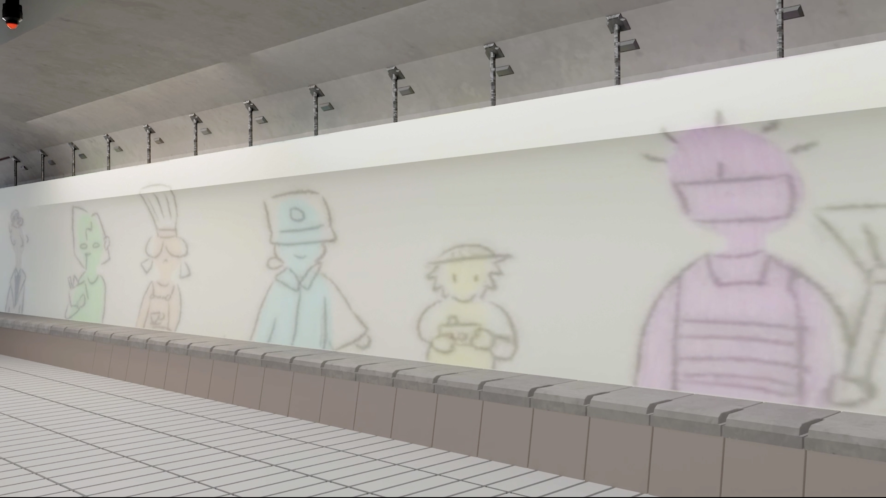'Ripple City', 2025. 2D and 3D animation