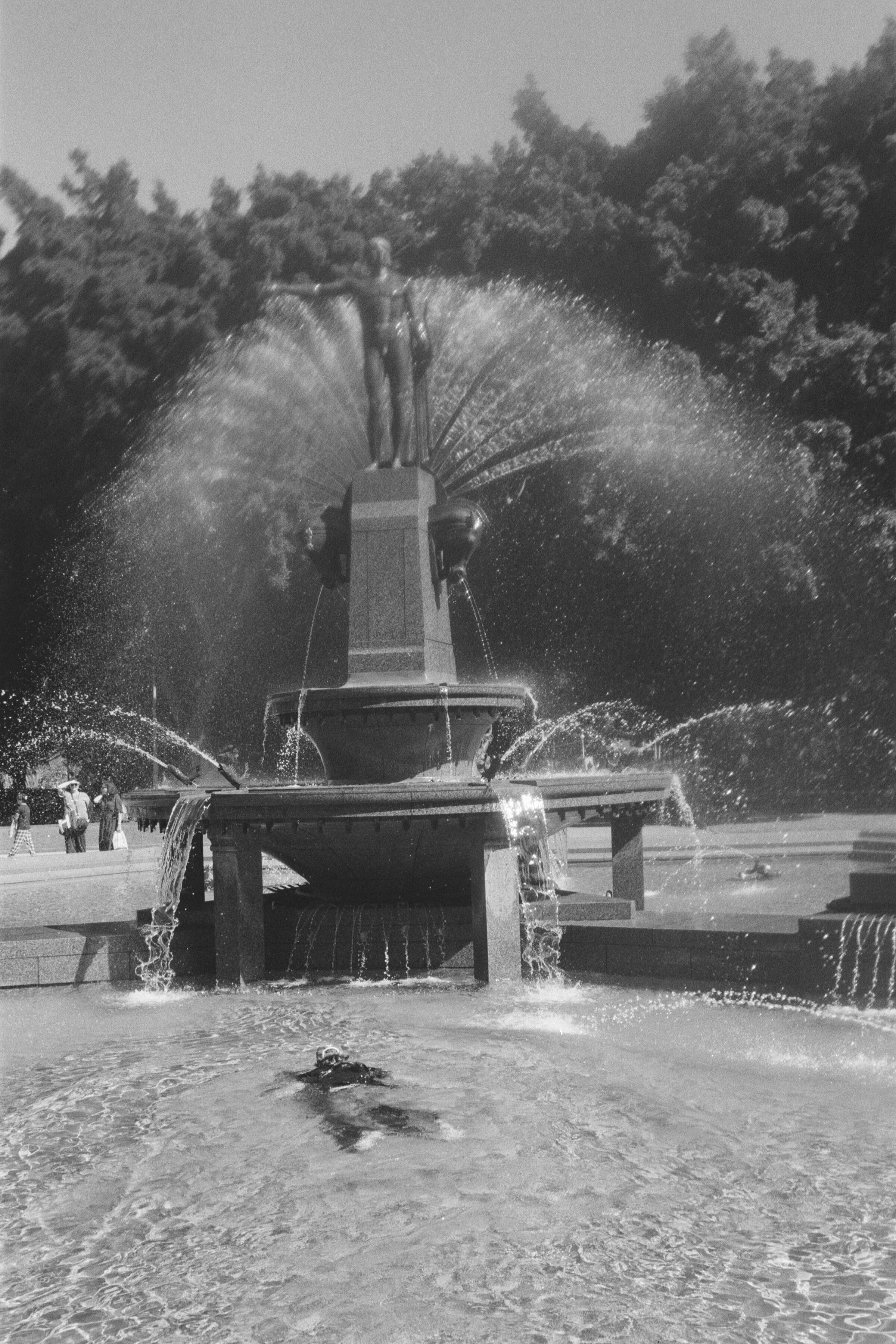 'Untitled (VIII)', 2025. Black and white photograph of performance